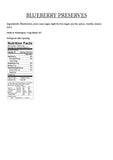 Blueberry Preserves Nutritional Info