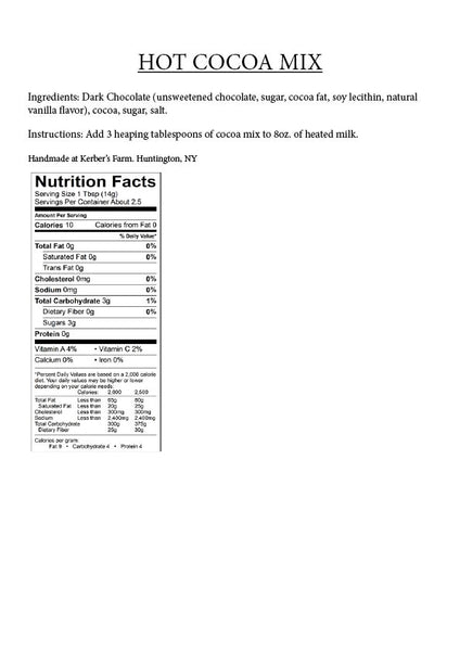 Kerber's Farm Homemade Hot Cocoa Mix