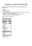Oatmeal Raisin Cookie Mix Nutritional Info