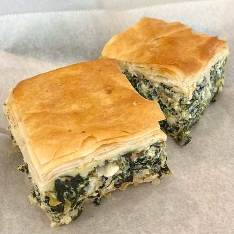 Two Spinach Pie Squares