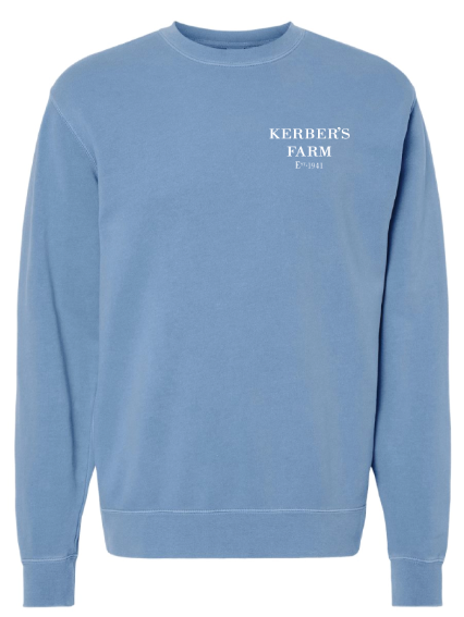 Kerber's Farm Crew Neck Sweatshirt - Adult LIGHT BLUE