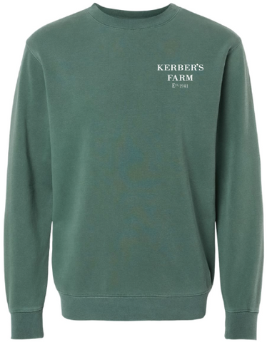 Kerber's Farm Crew Neck Sweatshirt - Adult GREEN