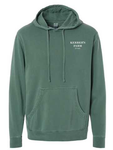 Kerber's Farm Hooded Sweatshirt - Adult ALPINE GREEN