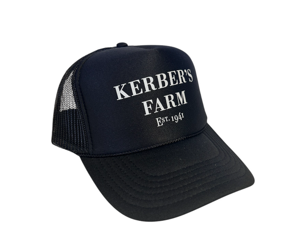 Black Kerber's Farm Trucker Hat