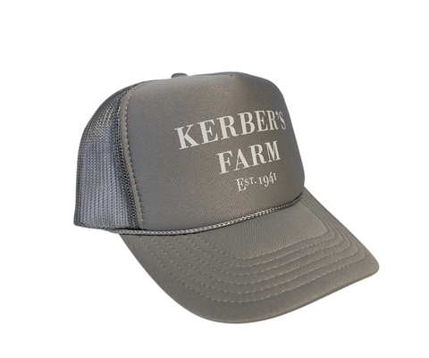 Light Gray Kerber's Farm Trucker Hat