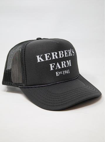 Charcoal Kerber's Farm Trucker Hat