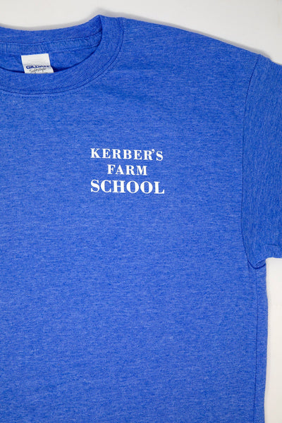 Heather Royal Blue Kerber's Farm School T-Shirt