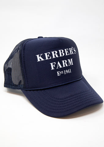 Navy Kerber's Farm Trucker Hat