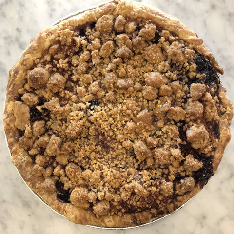 Vegan Blueberry Crumb Pie