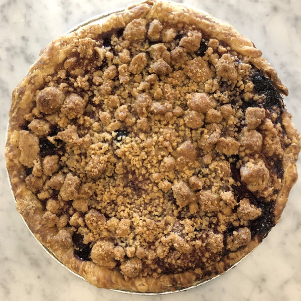 Gluten Free Blueberry Crumb Pie